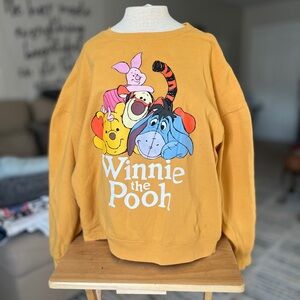 Disney Winnie the Pooh 1x Mustard Yellow Cozy Sweatshirt